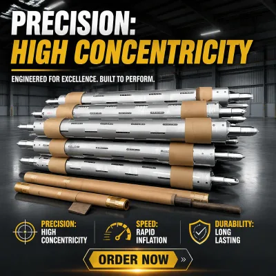 Industrial Horizontal Pneumatic Air Expanding Shaft - Aluminum-Steel Core Shaft for Packing & Converting Machinery