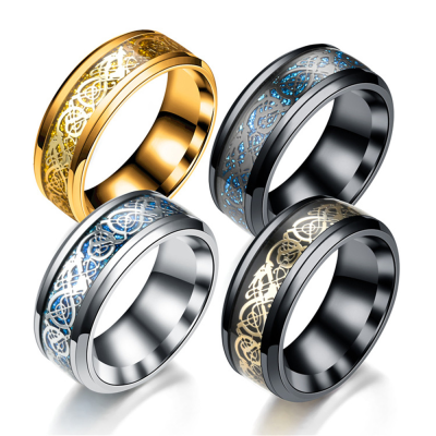 Europe and the United States New Gold Piece Silver Piece Dragon Ring New Source of Good Goods Manufacturers Direct Sales