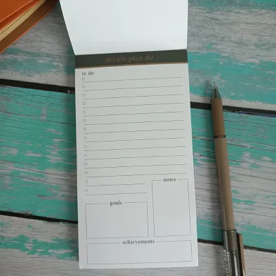 Factory Direct Stationery Supplier Heavy Paper Custom to Do List Booklet Goal Activity Planner Notebook Mini Memo Notepad A6