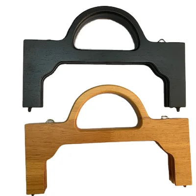 Factory Wholesale High Quality Wooden Handbag Handle square Frame Handbag Accessories