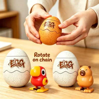 Hot Sale Creative Fun Wind-Up Hatching Jumping Egg Parrot Capybara with Inertia Moving Control Educational Toys for Kid Juguetes