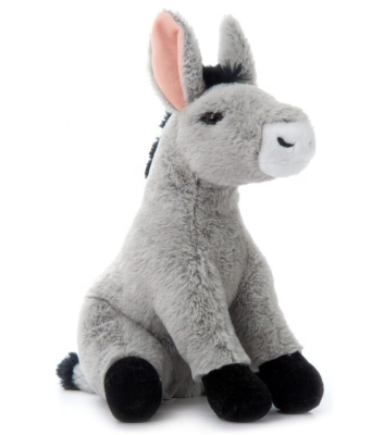 Donkey Stuffed Animal Plushie, Gifts for Kids,  Farm Animals, Donkey Plush Toy 12 Inches