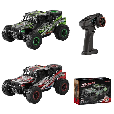 1:18 Scale 4WD Alloy Off-Road RC Crawler Car LED Lights 4-Channel 2.4G Remote Control 100m Range Metal Shell Ready-to-Go