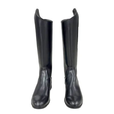 Comfortable Genuine Leather Back Zipper Long Boots for Equestrian Activities