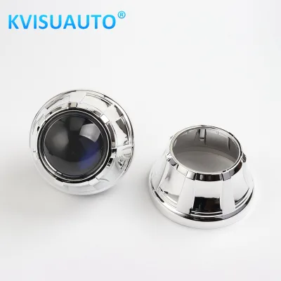 CQL KVISUAUTO 3 Inch hid Bi Xenon Projector Shroud Triple Chrome Silver Projector Retrofit for Q5 Hella 5