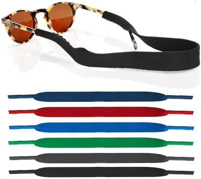 Custom Logo Neoprene Eyewear Retainer Floating Sunglass Strap Cord for Tradeshow Giveaways Adjustable Floating Glasses Straps