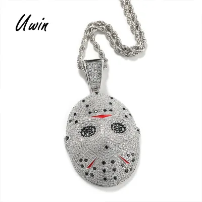 UWIN 2026 Iced Out CZ 5A CZ Jason Mask Pendant Jason Voorhees Pendant Fashion Hip Hop New Arrival CZ Pendant