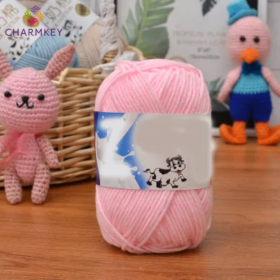 Charmkey High Quality Milk Cotton Yarn Crochet Yarn Different Colors Available 5ply Yarn for Scarf