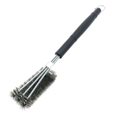 Wholesale Price Metal Wire Brush Heavy Duty Stainless Steel BBQ Oven Cleaning Brush with Plastic Handle Grill Tools