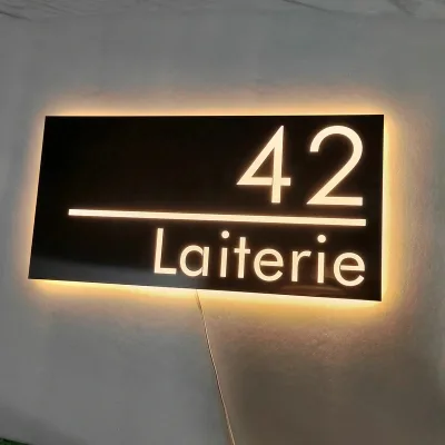 Modern LED Business Sign Illuminated LED House Number Plates LED House Number Address Sign LED House Number Address Sign