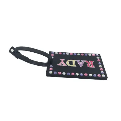 Hot Selling Wholesale Personalized Gifts Passport Tag Black Customized PVC Luggage Tag Travel Card