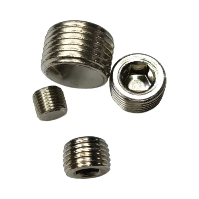Pneumatic Air Flow BSL Male Thread 1/16 1/8 1/4 3/8 1/2 3/4 Copper Hex Head End Cap Plug Plug Hexagon Socket Thread End Fittings