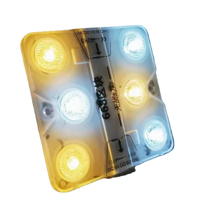 6leds square Dimmable Module Ip68 Injection Led Module Change Color DC24V Dimming Blockchain for Soft Film