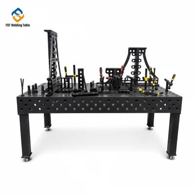 Precision 3D Flexible Welding Table Top with 50x50mm Grid & Laser Etched Scale for Steel Fabrication