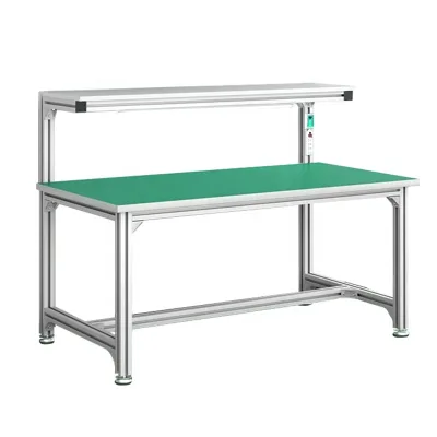 High Quality Aluminium Alloy 6063-T5 Anodized Silver ESD Warehouse Rack Assembly with LED Fluorescent Lamp Customized Dimensions