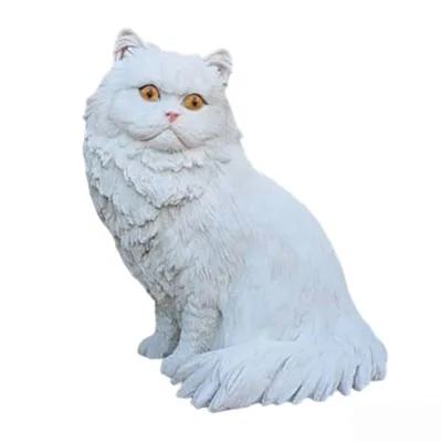 White Resin cat Sculpture Resin Figurine