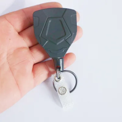 Shield Retractable Keychain with Back Clip, Steel Wire Snap-Back Reel Lanyard, Anti-Loss Anti-Theft Outdoor Belt Key Ring Holder
