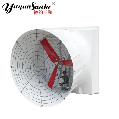Heavy Duty Electric FRP Wall-Mounted Axial Exhaust Fan 36 Inch 15000 CFM-OEM Corrosion Proof Industrial Fan for Large Factory