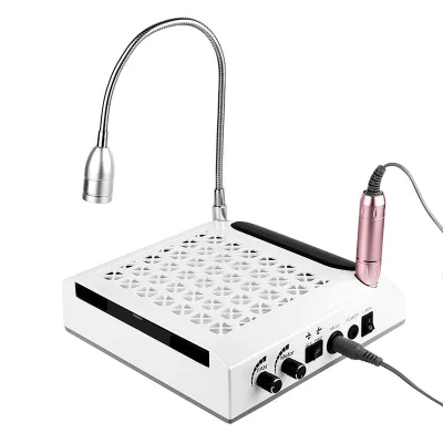 Professional 4 In1 80W UV LED Lamp Nail Dryer Vacuum Cleaner Nail Dust Collector Nail Drill Powerful Salon Tools