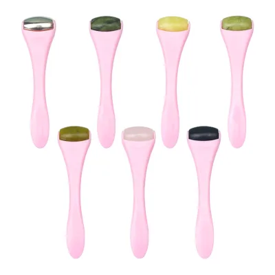Natural Jade Roller Facial Massage Tool Single Head Facial Roller for Reducing Facial and Neck Wrinkles Logo Beauty Roller