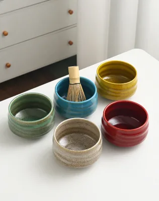 Japanese Green Tea Bowl for Serving Green Tea, Traditional Chinese Tea-making Tool, Ceramic Tea Bowl