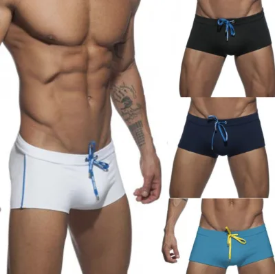 Men's Simple Sexy Fashion Board Shorts and Swim Trunks Rainbow Triangle Design Elegant and Stylish