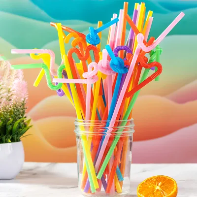 Disposable PP Plastic Straws, Wholesale Manufacturers, DIY Art Suction Tubes, Universal Straws for Beverage and Milk Tea Shops