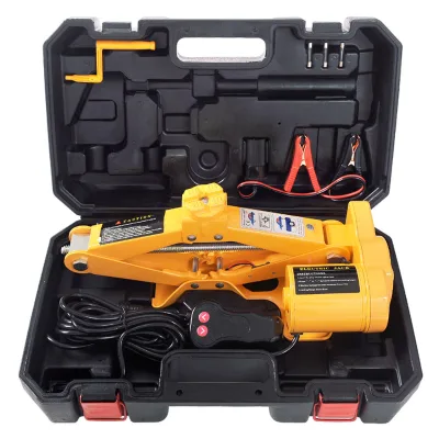12V DC 2Ton Electric Scissor Jack 120 350mm Lifting Range 100W Car SUV Emergency Repair Tool With Cigarette Lighter Power Supply
