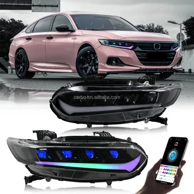 Headlamp for 2018-2022 Honda Accord Sport EX LX Touring Hybrid 10th Gen Headlight Assembly Sequential Signals Light