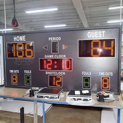 Basketball Scoreboard LED Electronic Score Board for Indoor Outdoor Basketball Court Sports Gym