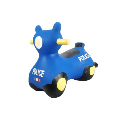 Kids Favorite Outdoor Sports Toys Inflatable PVC Bouncing Police Car Scooter Hopper