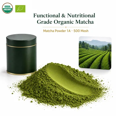 Demeter HALAL Organic Matcha Powder 1A Functional Nutritional Grade Matcha 800-1000 Mesh USDA & EU Organic Certified Food Grade