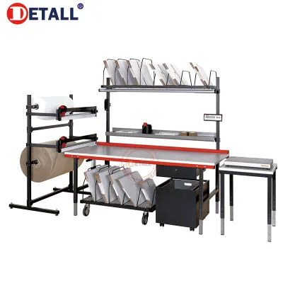 Adjustable Anti-static Packing Table Warehouse Convenient Packing Bench with Cutting Mat