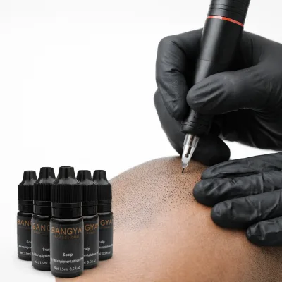 Free Sample 10ML Deep Black Scalp Micropigmentation Ink | Natural Extraction SMP Hair Tattoo Pigment for Professional Use