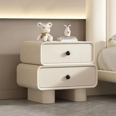 Modern Style Wooden Bedside Table Storage Cabinet Nightstand for Bedroom Furniture Home Use