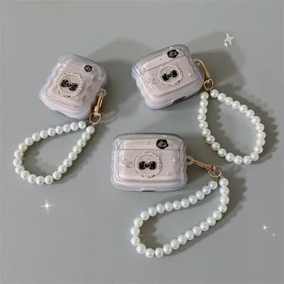 For Airpods 1 2 3 Pearl Bracelets Lanyard Chain Headphone Case for Apple Airpods Pro Pro2 Wireless Earphone Cover Charging Box