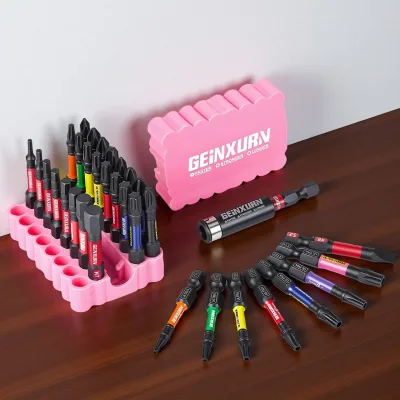 Germany Warehouse geinxurn 33-piece S2 alloy golden steel Impact Bit Set, made of S2 high-hardness Alloy golden steel material