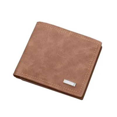 Windows Money Pockets Cardholder Short Business Folding PU Leather Anti-Theft RFID Open Thread Design Polyester Diamond Accents