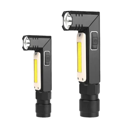 Cross-border New Corner Flashlight COB Work Light Foldable Rotatable USB-charged Waterproof Overcharge protection Headlamp