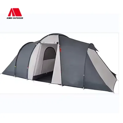 Hot Sell New Camping Design Beach Adult Tunnel Tent 2 Living Rooms 1 Hall Family Outdoor Rainproof Travel Tent