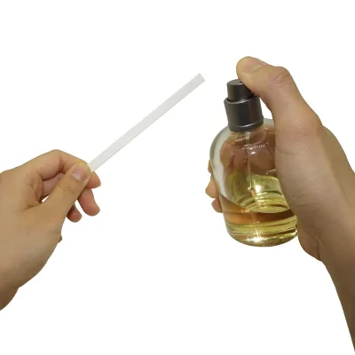 Custom White Blotter Perfume Strip Fragrance Sample Tester White Paper With Gold Logo Parfum Strips
