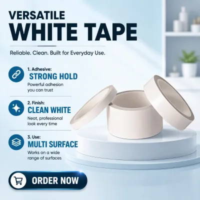 Removable Double Sided PET Tape Traceless Peel Off Gift Box Paper PVC Laminating Tape
