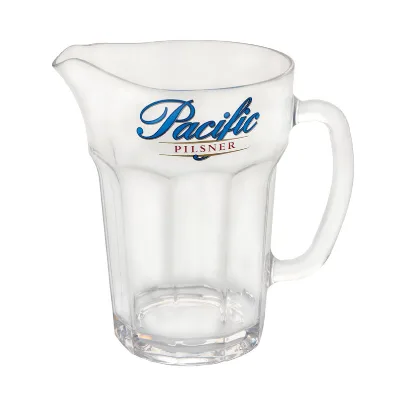 Ice Water Jug Plastic Jug Beer Polycarbonate Pitcher 1300ml Print Brand Logo Reusable Beer Jug