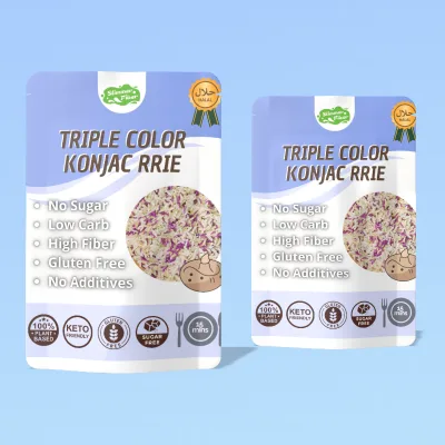 Wholesale No Added Preservatives Natural Colorful Dry Shirataki Rice Quick Instant Rice Meal Long Shelf Life