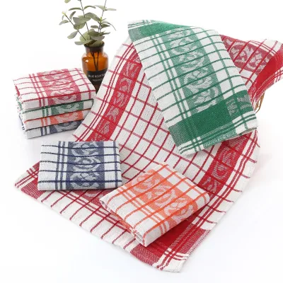 Factory Wholesale Waffle Style Solid Color Home Restaurant Cotton Kitchen Tea Towel