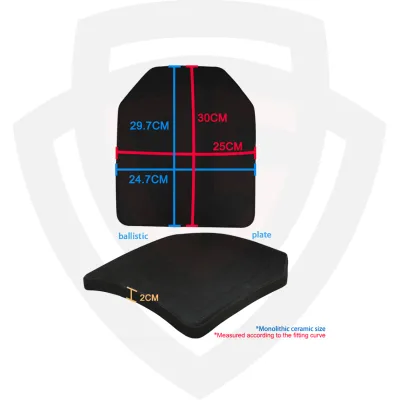 Doublesafe Double Arc Monolithic Ceramic Plate Hard Ballistic Tactical Armor Plating for Plate Carrier Tactical
