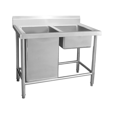 Chujuren Double Sink Stainless Steel Fish Killing Table for Commercial Kitchen Use 1 Year Warranty Slaughter and Washing