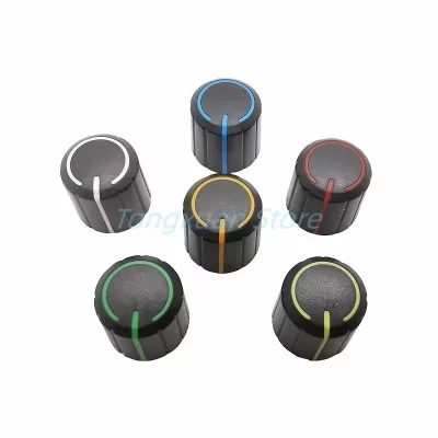 6 Colors 15 x 13.5mm Potentiometer Encoder Band switch Plastic Knob Cap Plum Shaft Type Red Blue Yellow White Green