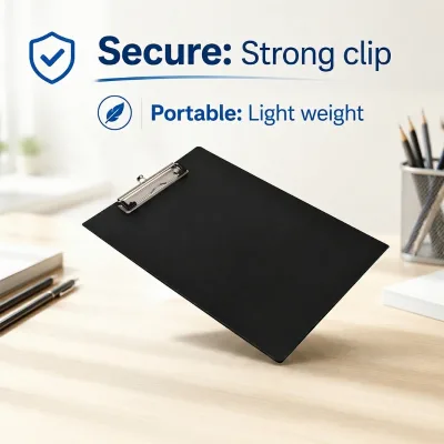 Wholesale Professional Office School Use Black PS A4 Clipboard Model 8032 Brand KASBO From Zhejiang