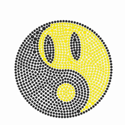 Customized Smile Rhinestones MC Stones Heat Transfer for Clothing
